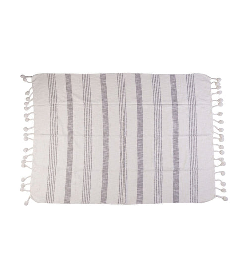 Coperta cotone Kenia Bianco, 160 x 120 cm