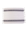 Moycor Coperta cotone Kenia Bianco e Nero, 160 x 120 cm