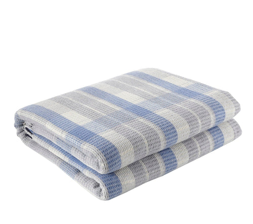Asir Coperta Ekose II Blu, 180 x 220 cm