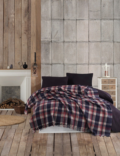 Asir Coperta Ekose IV Blu, 180 x 220 cm
