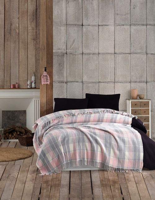 Asir Coperta Ekose VI Rosa, 180 x 220 cm