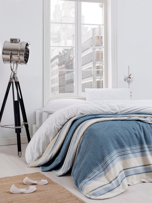Asir Coperta Stripe Blu, 180 x 220 cm