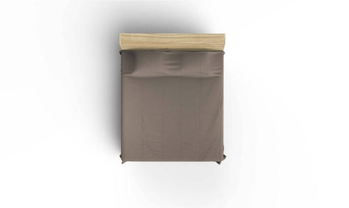 Asir Copriletto in cotone King Marrone, 260 x 220 cm