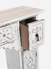 Bizzotto Cornice decorativa per camino con 4 cassetti e 2 ante Spark Bianco