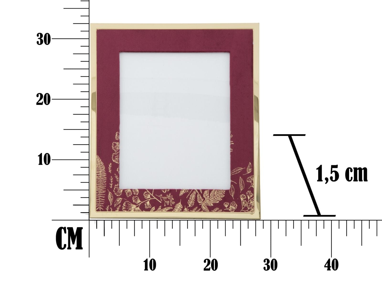 Mauro Ferretti Cornice Glam Bordeaux cm 28x1,5x33,5 (Misura Interna cm 20x25)