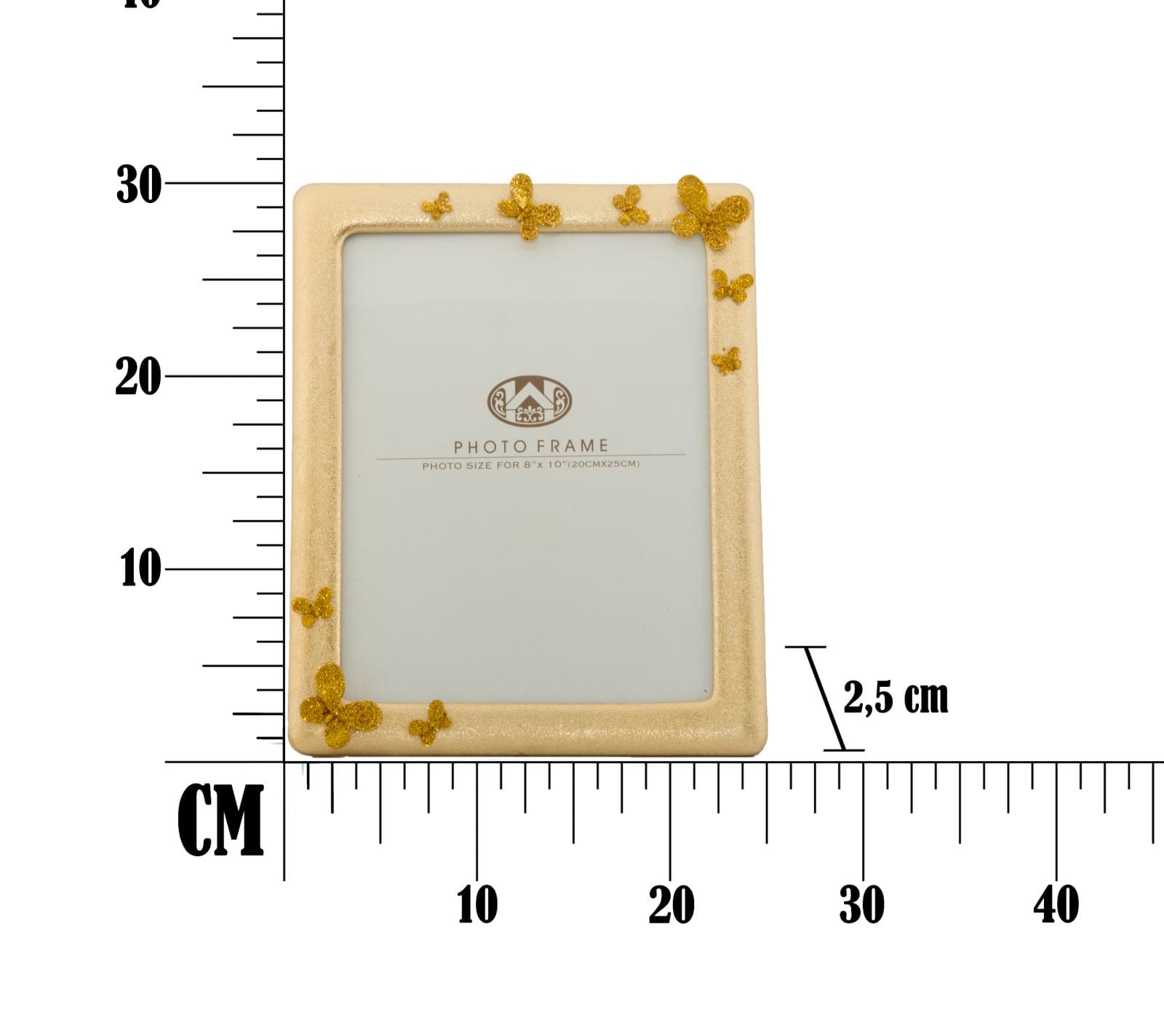 Mauro Ferretti Cornice Glam Butterfly cm 25x2,5x30 (Misura Interna cm 20x25)