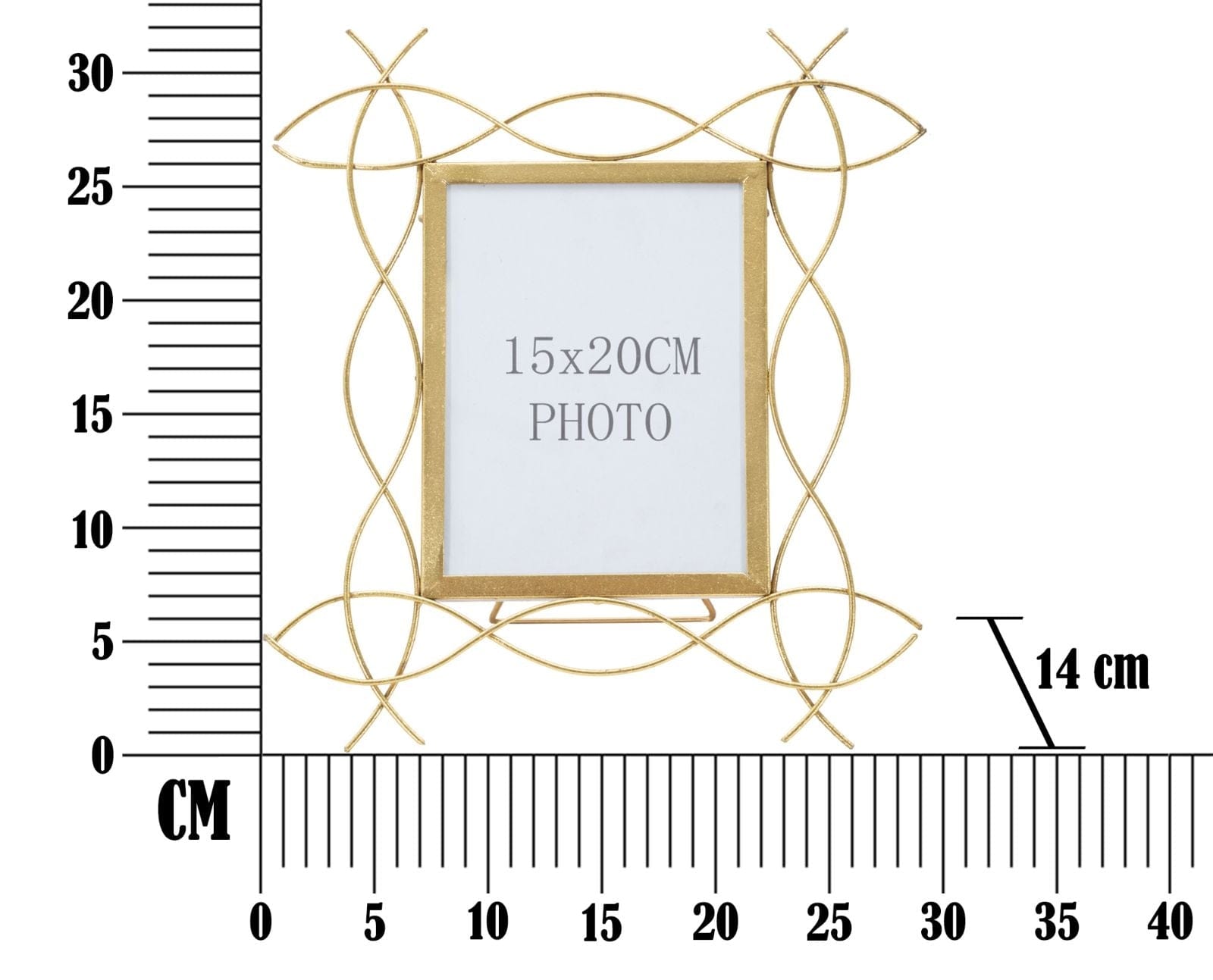 Mauro Ferretti Cornice Iron Glam x cm 29,5x14x32 (Misura Interna 15x20)