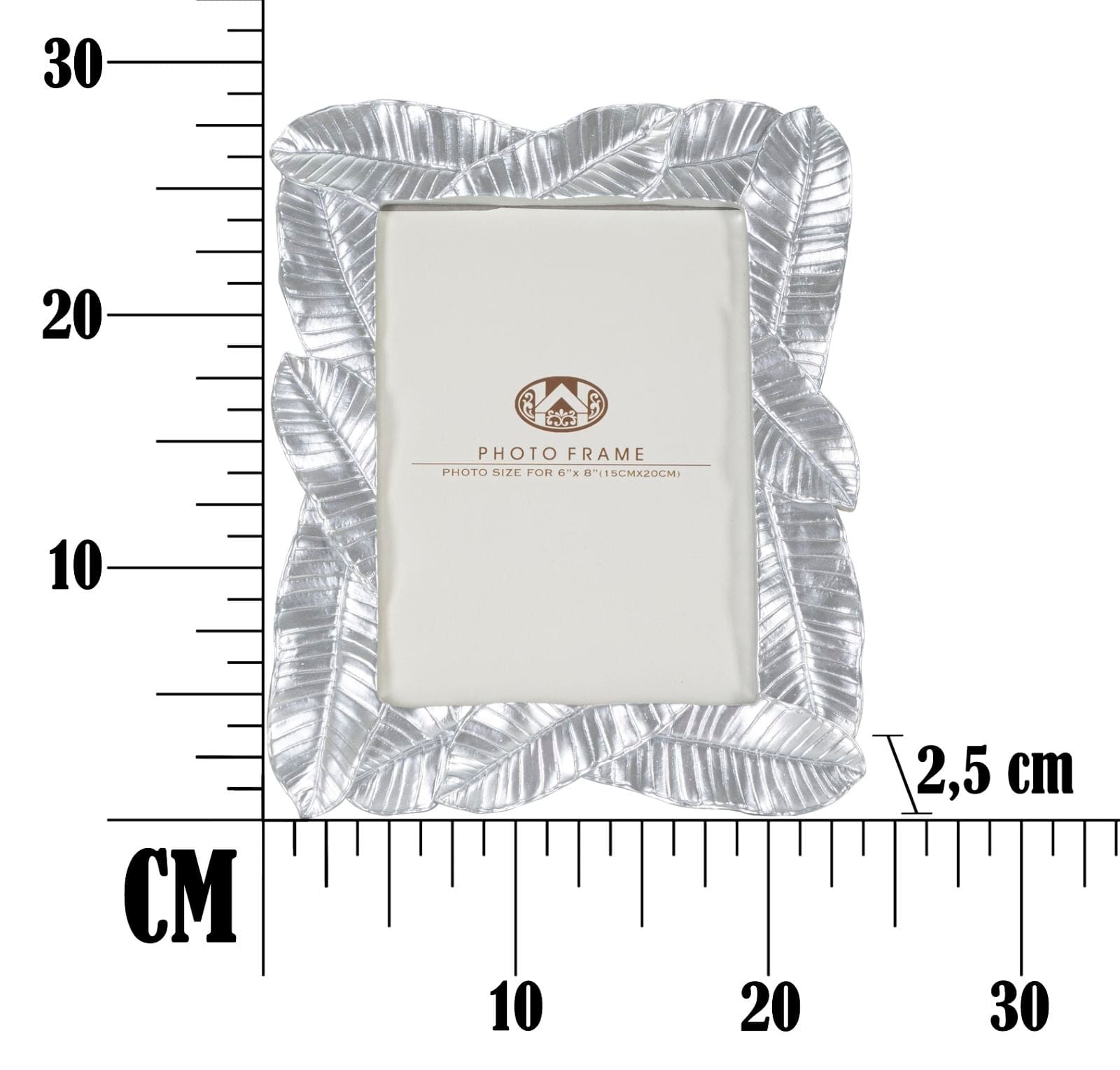 Mauro Ferretti Cornice Lefy Silver cm 23x2,5x27,5 (Misura Interna cm 15x20)