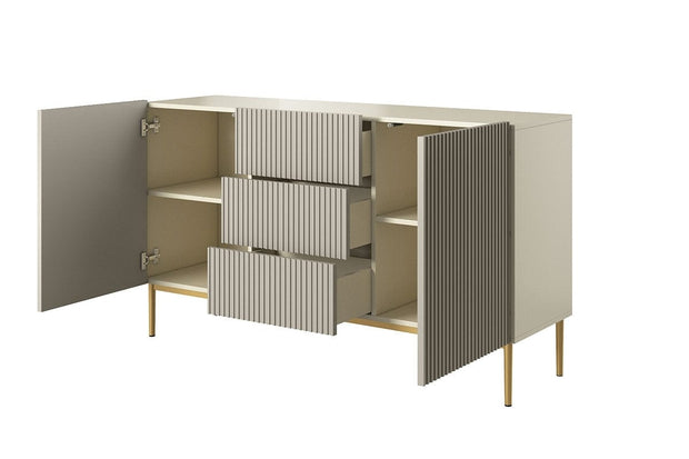 Bogart Credenza a 3 cassetti e 2 ante Nicole 150-2D3SZ Oro