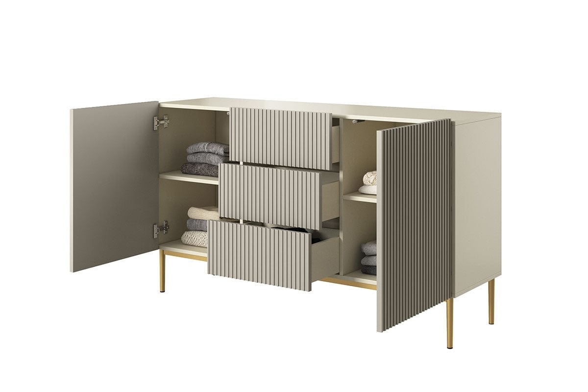 Bogart Credenza a 3 cassetti e 2 ante Nicole 150-2D3SZ Oro