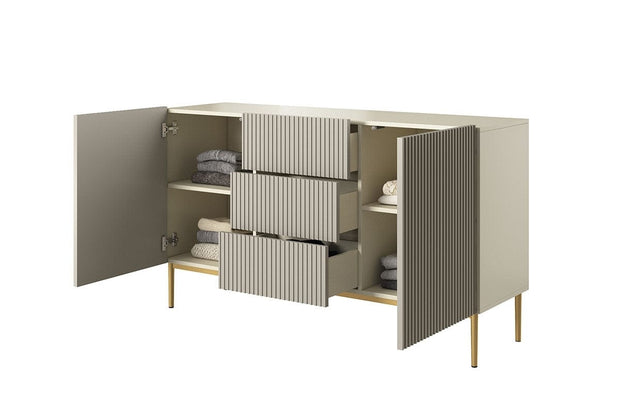 Bogart Credenza a 3 cassetti e 2 ante Nicole 150-2D3SZ Oro