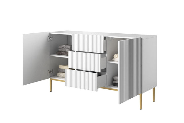 Bogart Credenza a 3 cassetti e 2 ante Nicole 150-2D3SZ Oro