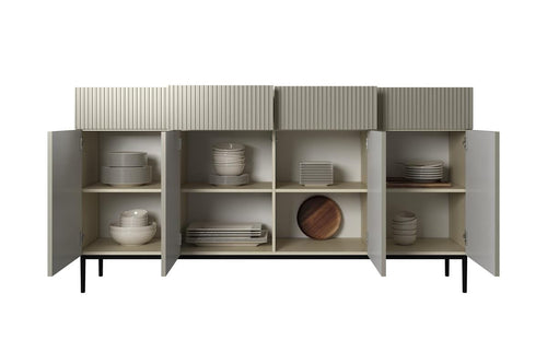 Bogart Credenza a 4 cassetti e 4 ante Nicole 200-4D4SZ Nero
