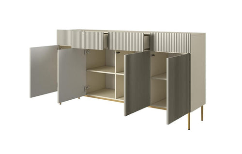 Bogart Credenza a 4 cassetti e 4 ante Nicole 200-4D4SZ Oro