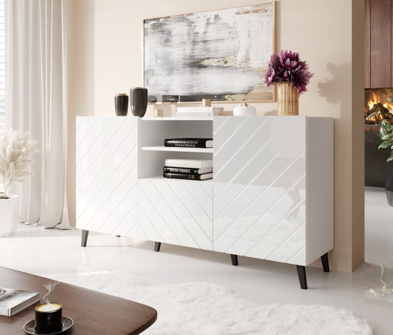 Halmar Credenza con 1 cassetto e 2 ante Abeto Bianco