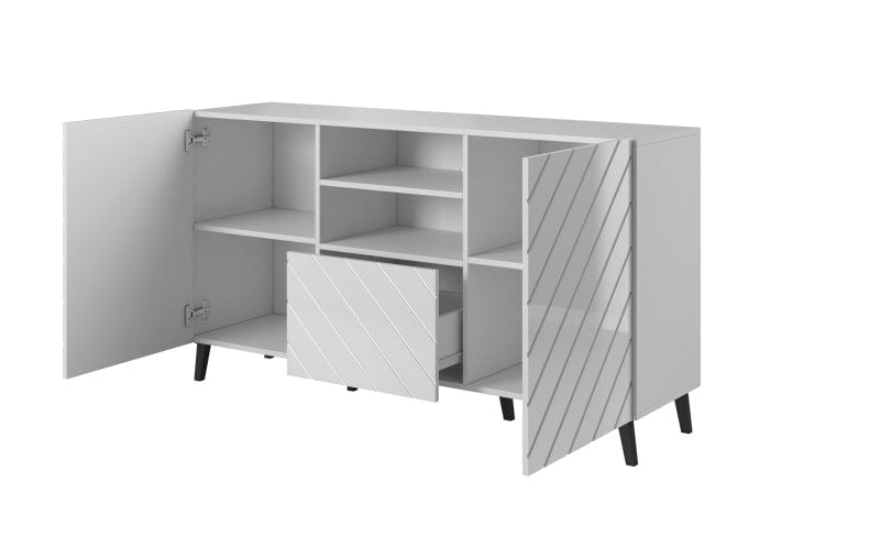 Halmar Credenza con 1 cassetto e 2 ante Abeto Bianco