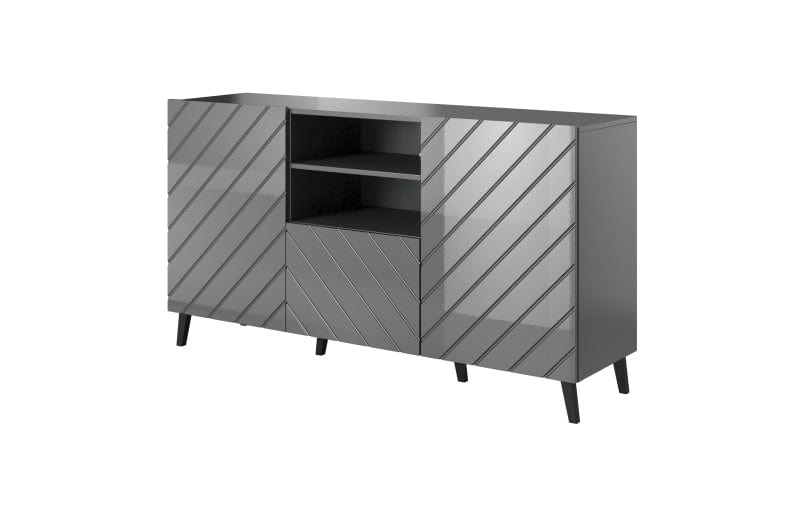 Halmar Credenza con 1 cassetto e 2 ante Abeto Grafite