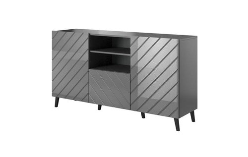 Halmar Credenza con 1 cassetto e 2 ante Abeto Grafite