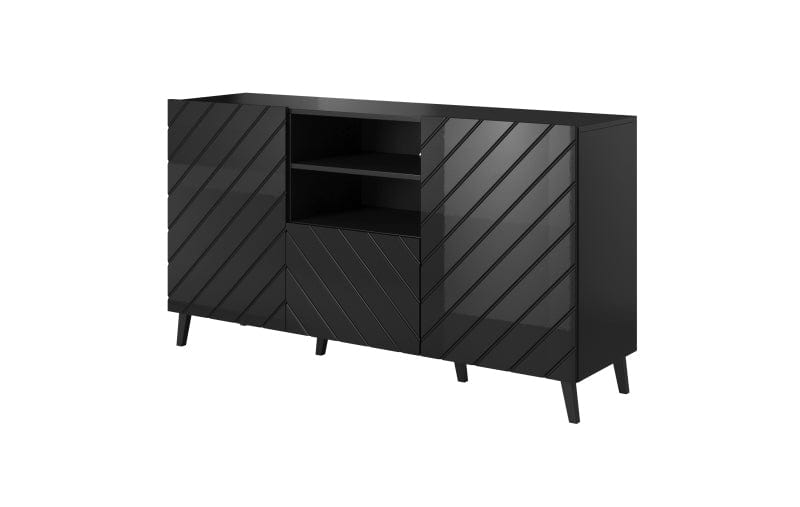 Halmar Credenza con 1 cassetto e 2 ante Abeto Nero