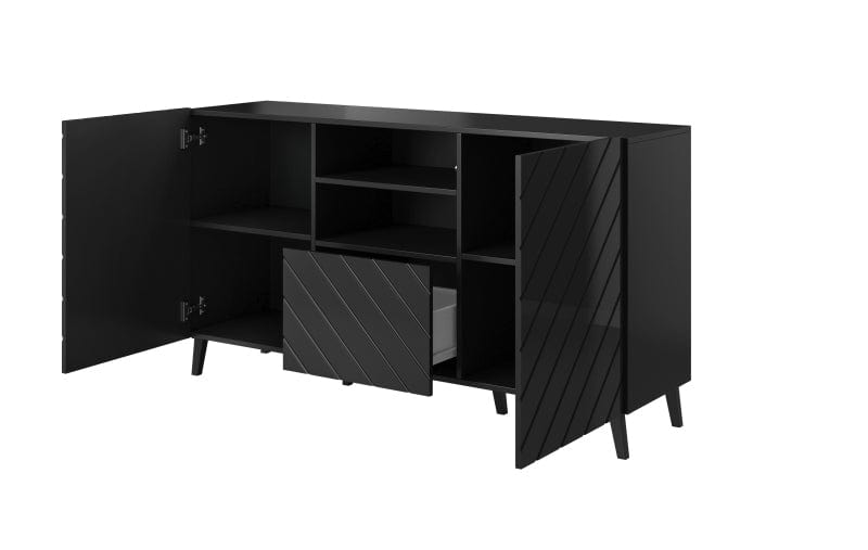 Halmar Credenza con 1 cassetto e 2 ante Abeto Nero