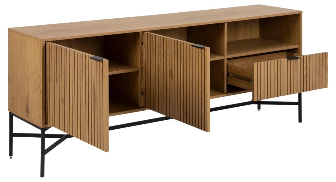 Actona Credenza con 1 cassetto e 2 ante Jaipur Nero
