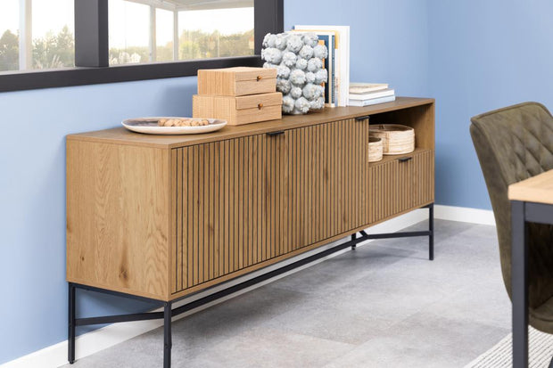 Actona Credenza con 1 cassetto e 2 ante Jaipur Nero