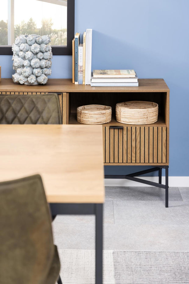 Actona Credenza con 1 cassetto e 2 ante Jaipur Nero