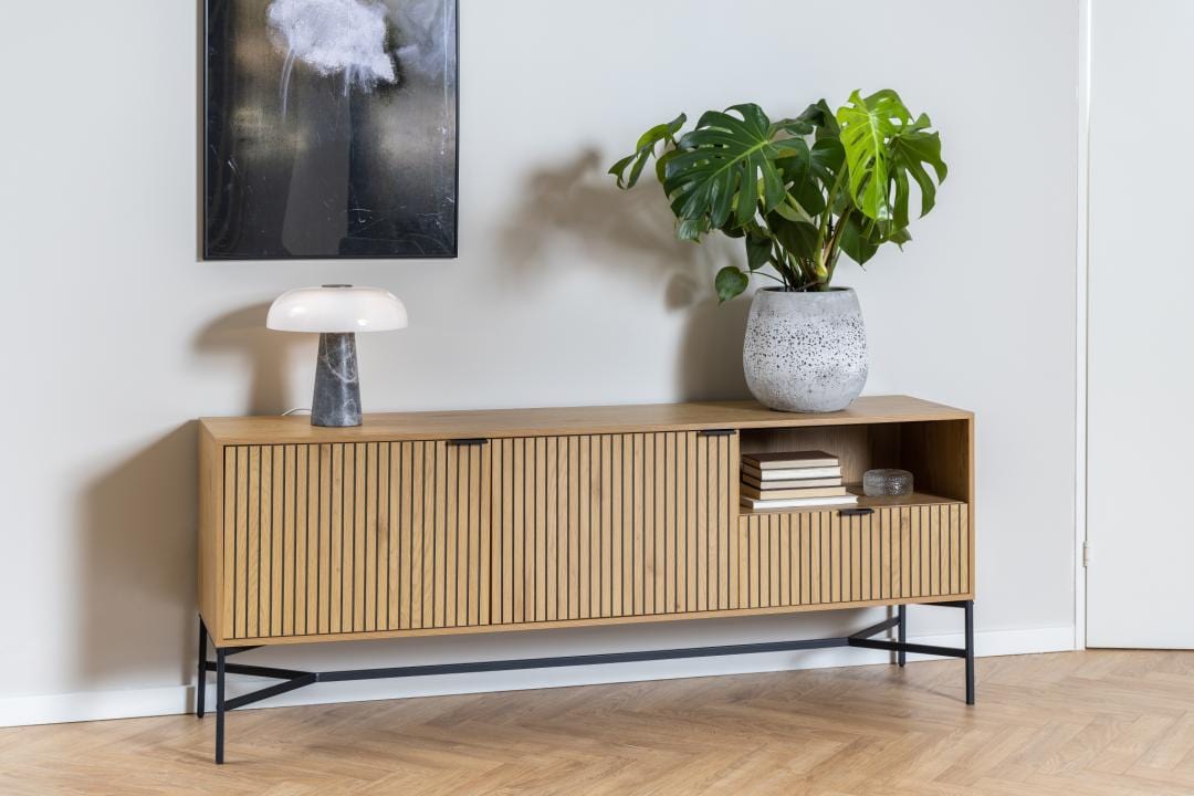 Actona Credenza con 1 cassetto e 2 ante Jaipur Nero