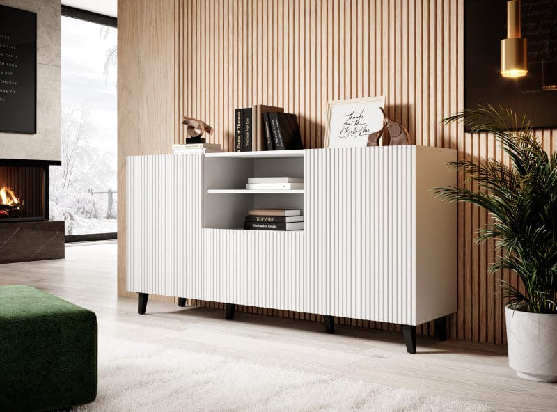 Halmar Credenza con 1 cassetto e 2 ante Pafos Bianco