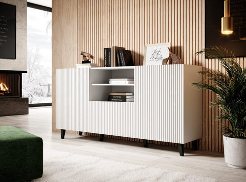 Halmar Credenza con 1 cassetto e 2 ante Pafos Bianco