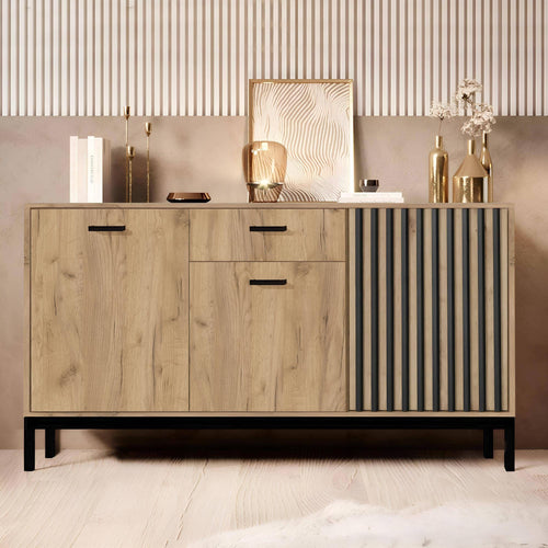 Halmar Credenza con 1 cassetto e 3 ante Lamino Quercia