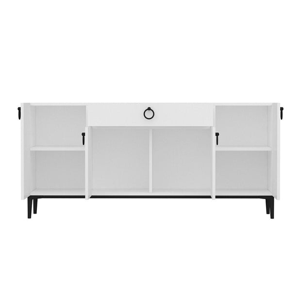 Asir Credenza con 1 cassetto e 4 ante Moon Bianco