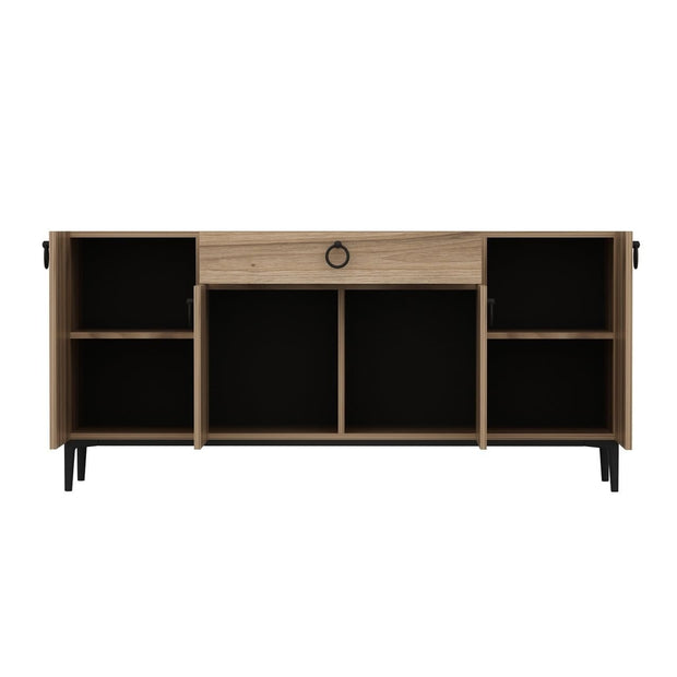 Asir Credenza con 1 cassetto e 4 ante Moon Noce