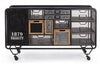 Bizzotto Credenza con 11 cassetti e 1 anta Liverpool Nero