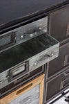 Bizzotto Credenza con 11 cassetti e 1 anta Liverpool Nero