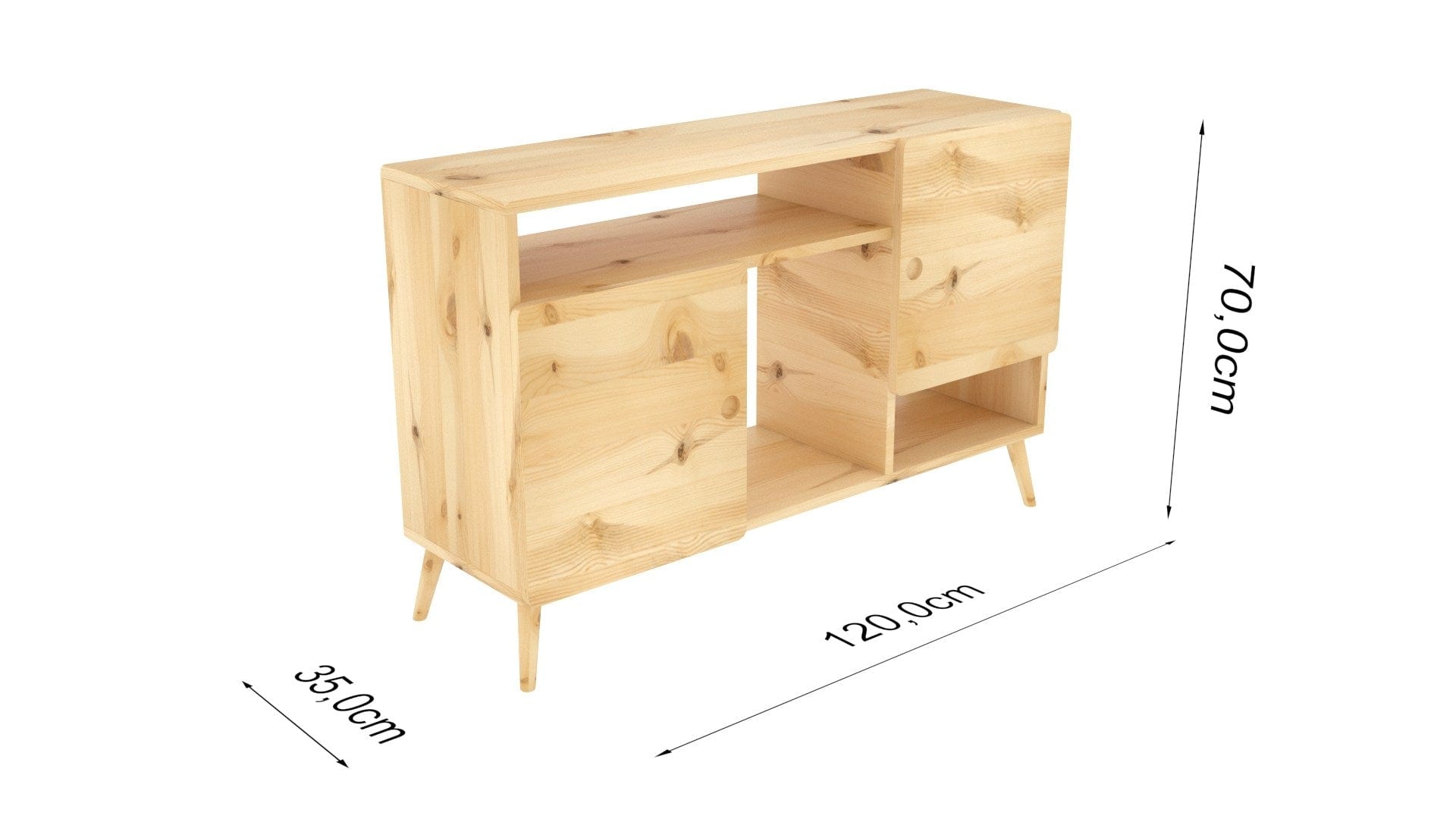 Asir Credenza con 2 ante Dazel 055 Naturale