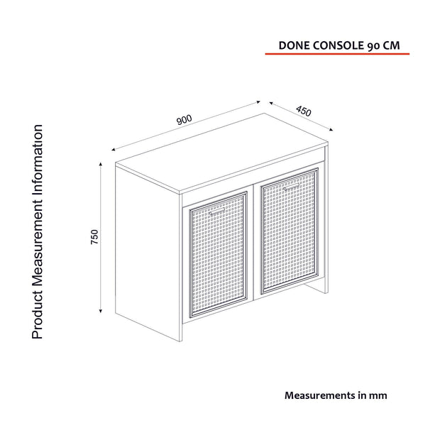 Asir Credenza con 2 ante Done 90 Marrone