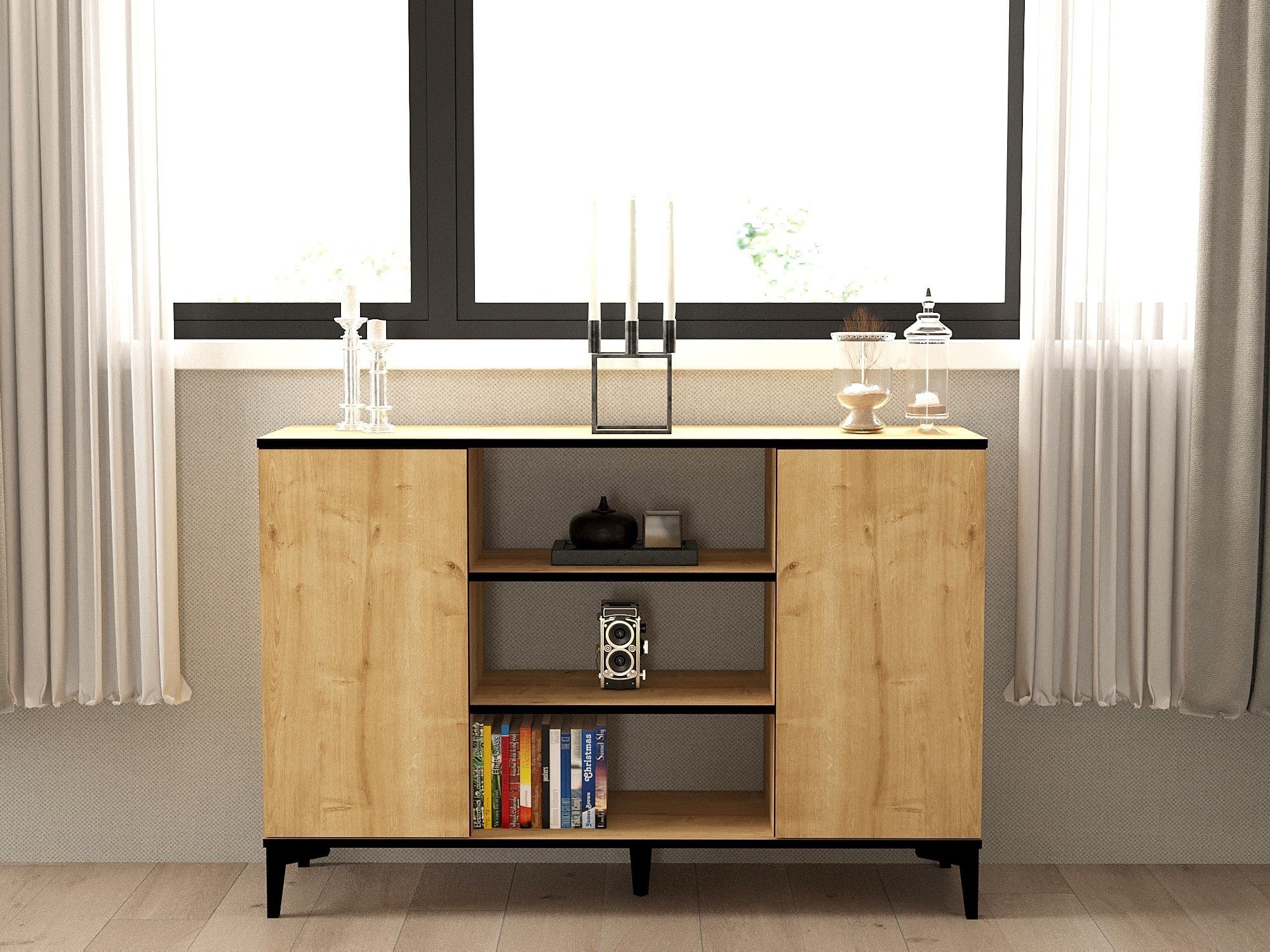 Credenza con 2 ante Ebin Quercia (2)