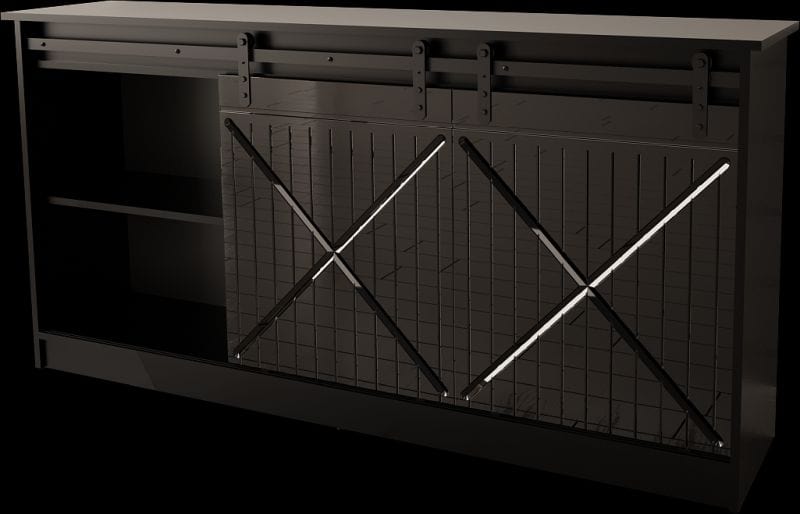 Halmar Credenza con 2 ante Granero Nero