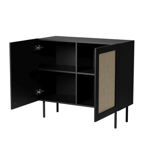 Halmar Credenza con 2 ante Juta Nero