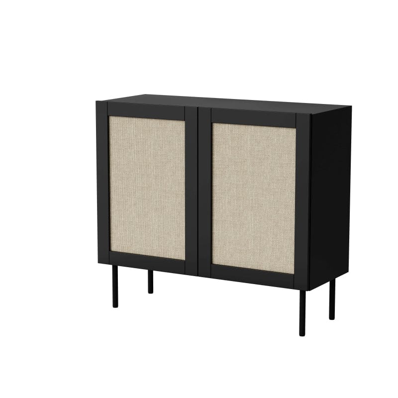 Halmar Credenza con 2 ante Juta Nero
