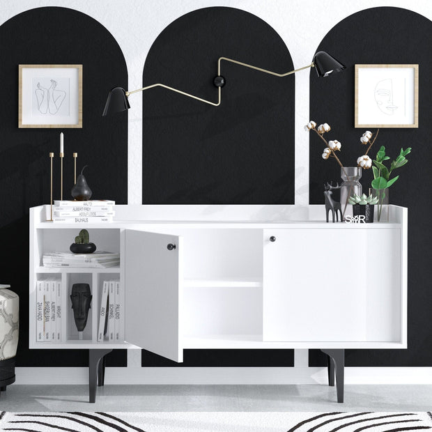 Asir Credenza con 2 ante Magnetor Bianco