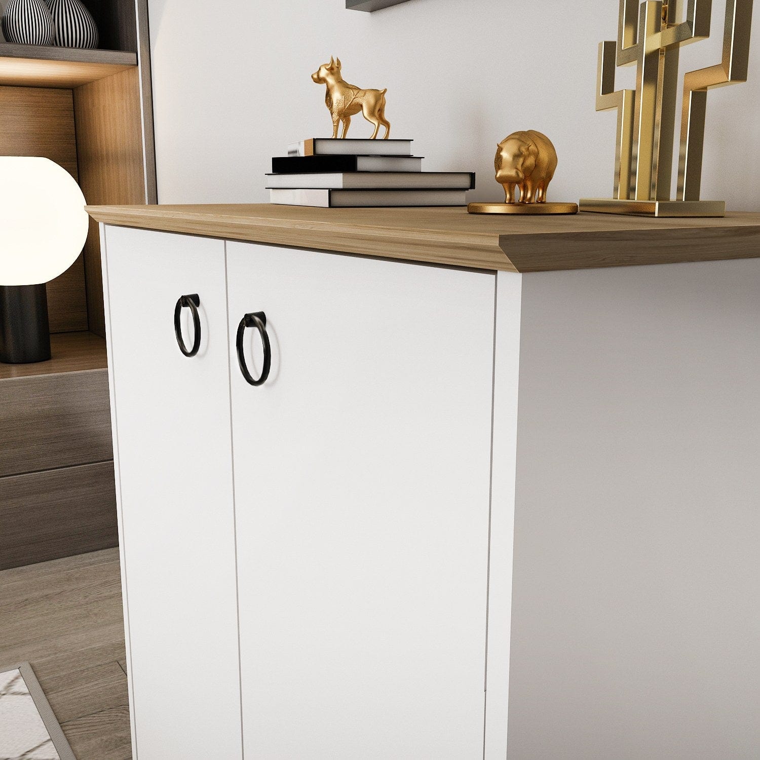 Asir Credenza con 2 ante Nuanse Bianco