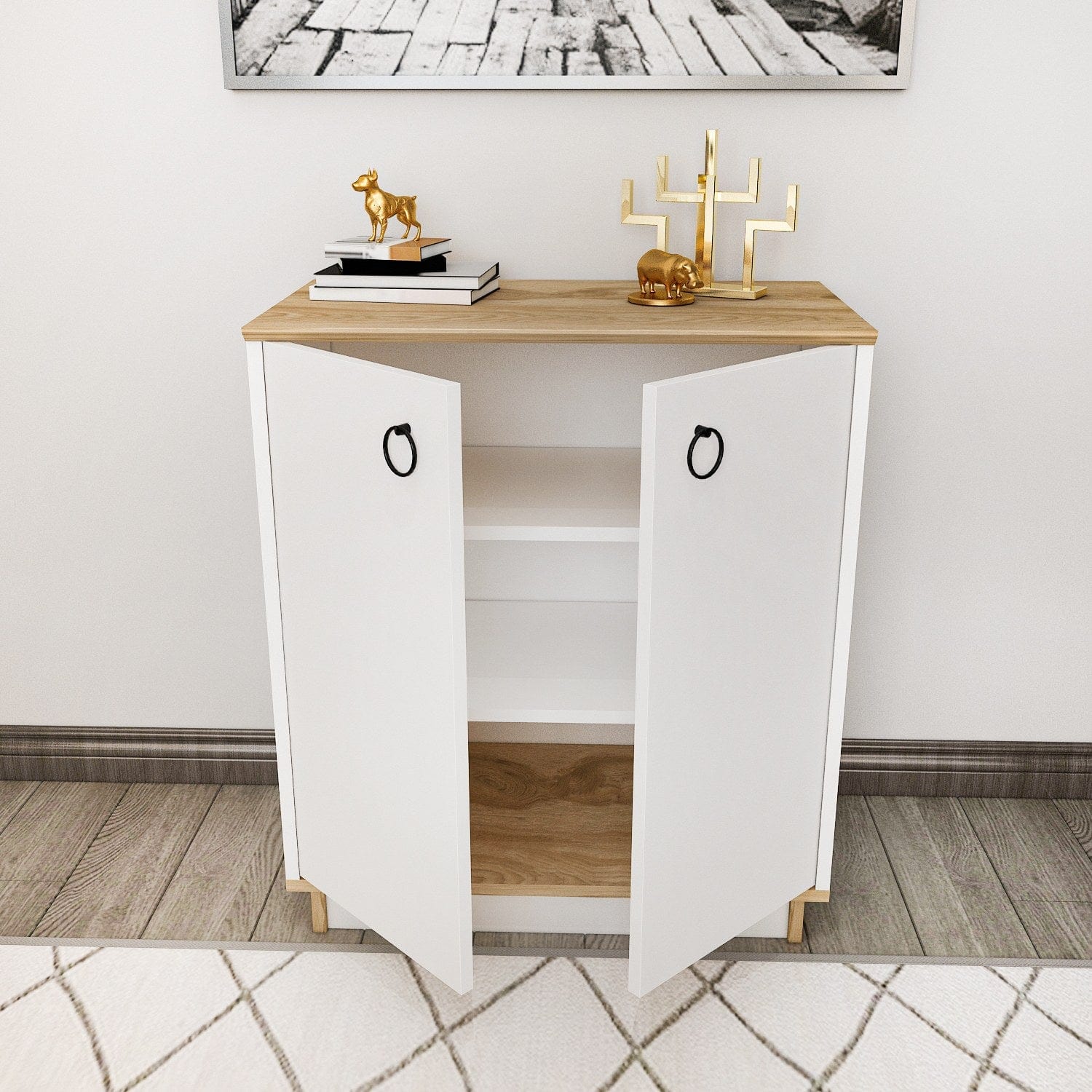 Asir Credenza con 2 ante Nuanse Bianco