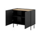 Halmar Credenza con 2 ante Onda Nero