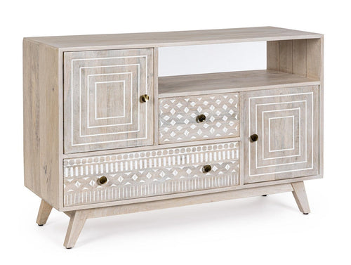 Bizzotto Credenza con 2 cassetti e 2 ante Indira Naturale