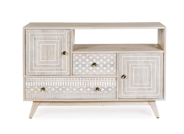 Bizzotto Credenza con 2 cassetti e 2 ante Indira Naturale