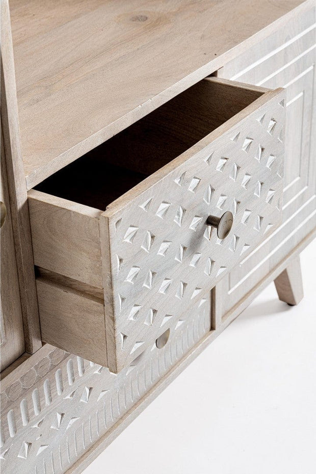Bizzotto Credenza con 2 cassetti e 2 ante Indira Naturale