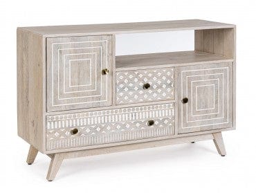 Bizzotto Credenza con 2 cassetti e 2 ante Indira Naturale