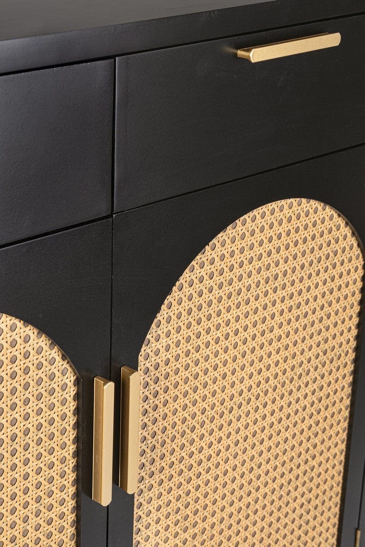 Bizzotto Credenza con 2 cassetti e 2 ante Josine Nero